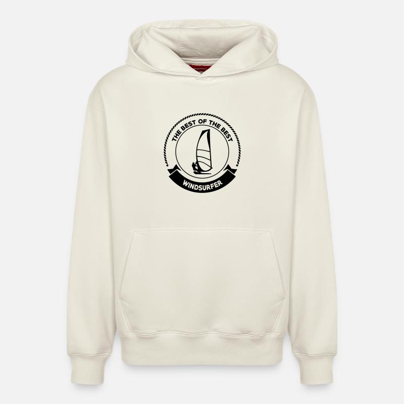 Windsurfen / Windsurfer / Windsurf / Windsurfing - Relaxed Unisex Organic Hoodie – von SPREAD - Naturweiß