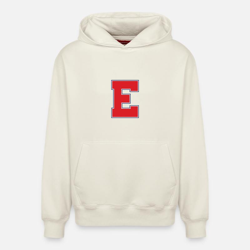 ÉCOLE SECONDAIRE DE L’EST - Sweat à capuche unisexe décontracté en coton biologique – de SPREAD - blanc cassé