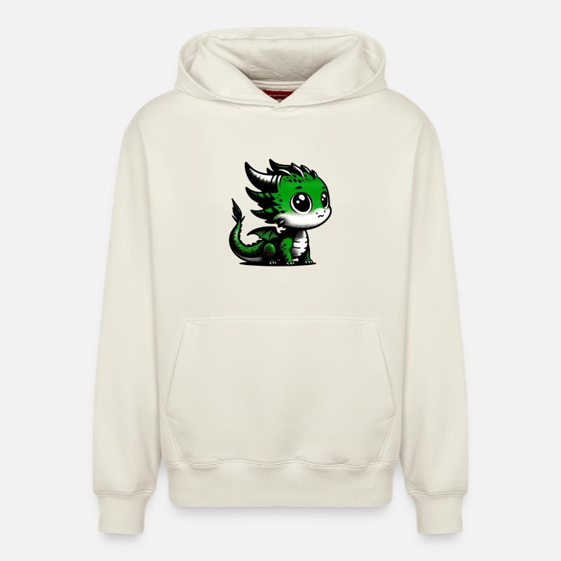 Dragon - Sweat à capuche unisexe décontracté en coton biologique – de SPREAD - blanc cassé
