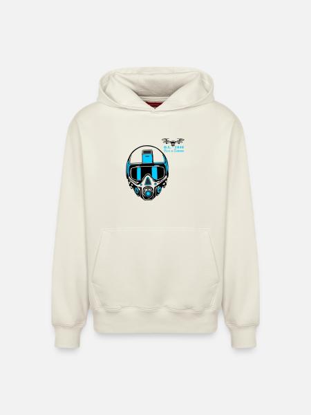 Drohnenpilot 2 - Relaxed Unisex Organic Hoodie – von SPREAD - Naturweiß