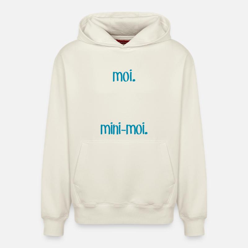 Moi & M-Moi - Sweat à capuche unisexe décontracté en coton biologique – de SPREAD - blanc cassé