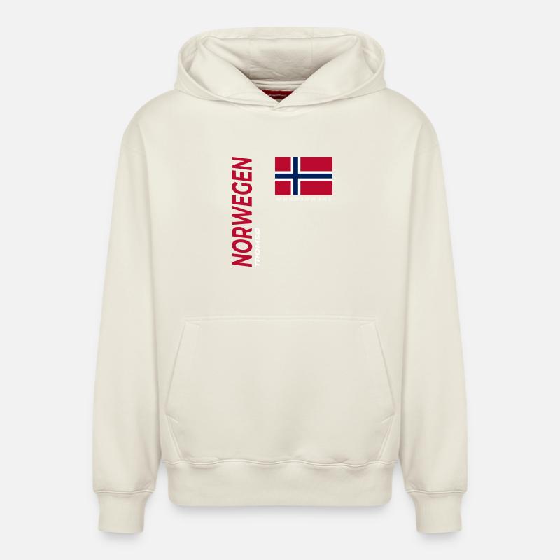 Tromsø - Sweat à capuche unisexe décontracté en coton biologique – de SPREAD - blanc cassé