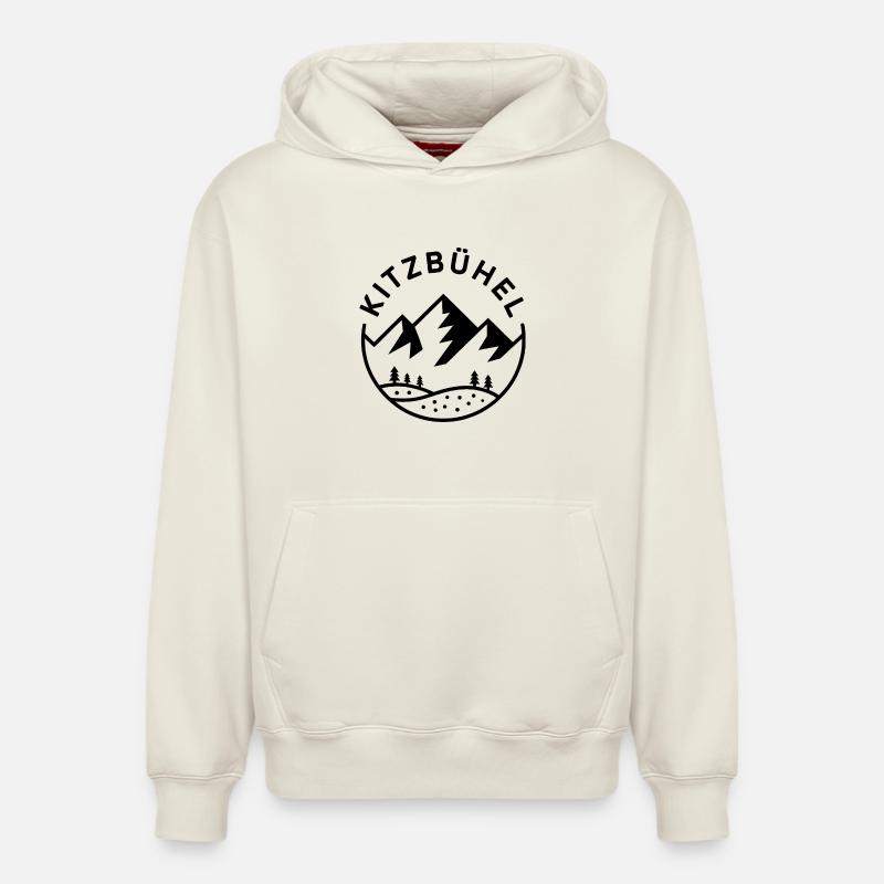 Kitzbühel - Création de souvenirs - Sweat à capuche unisexe décontracté en coton biologique – de SPREAD - blanc cassé