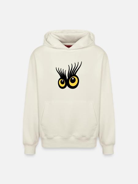 Eyes - Relaxed Unisex Organic Hoodie – by SPREAD - off white