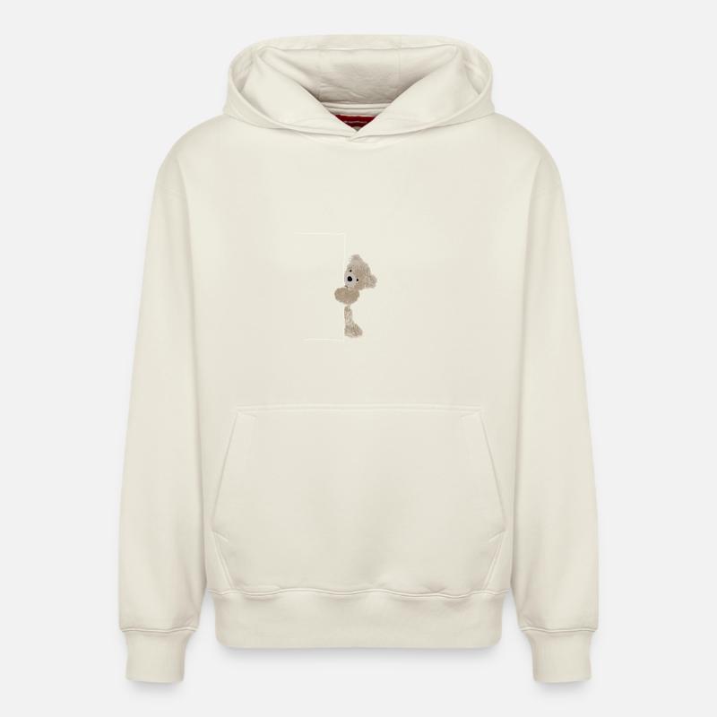 peluche - Sweat à capuche unisexe décontracté en coton biologique – de SPREAD - blanc cassé