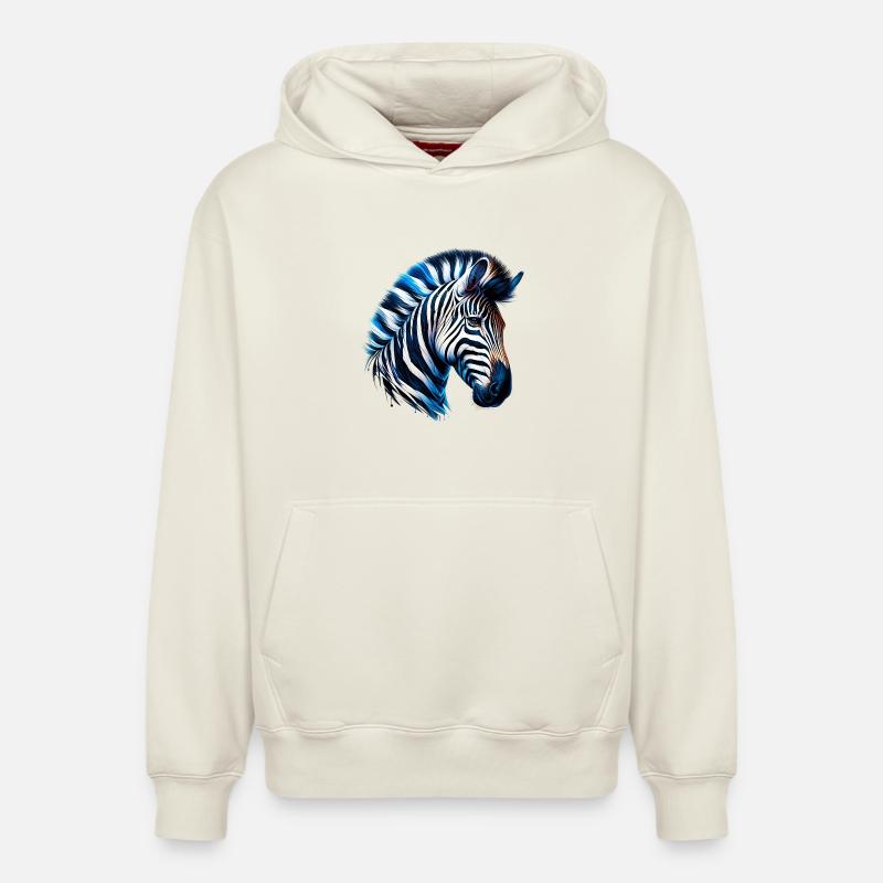 Zebra - Relaxed Unisex Organic Hoodie – von SPREAD - Naturweiß