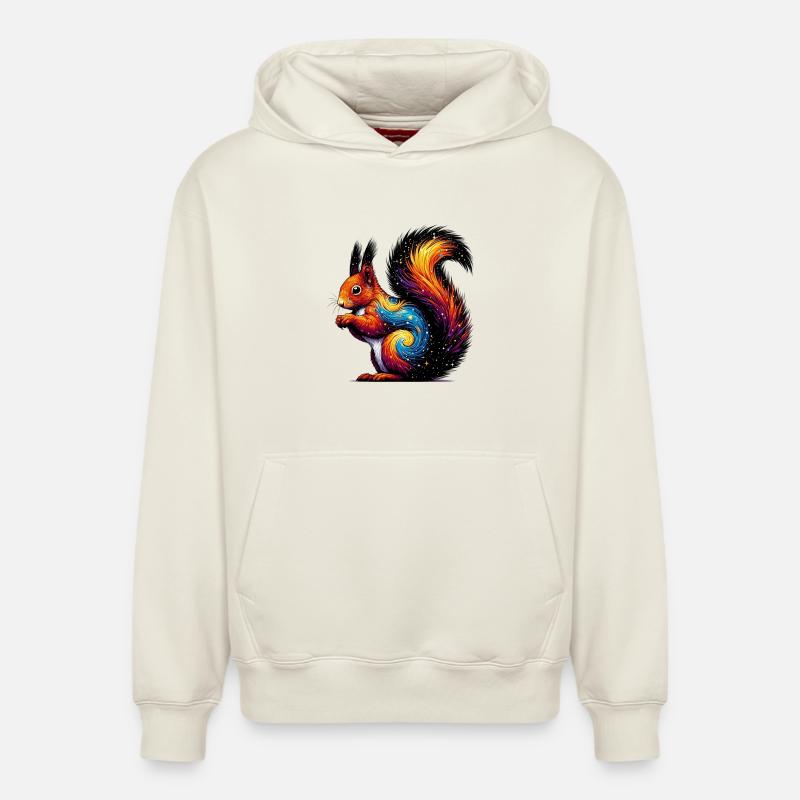 Eichhörnchen - Relaxed Unisex Organic Hoodie – von SPREAD - Naturweiß