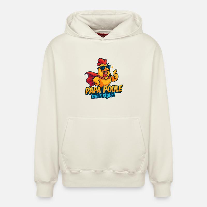 Chicken Style Mode Chic - Relaxed Unisex Organic Hoodie – von SPREAD - Naturweiß