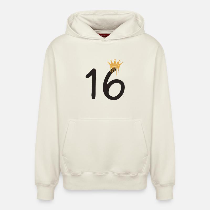 16 - Sweat à capuche unisexe décontracté en coton biologique – de SPREAD - blanc cassé