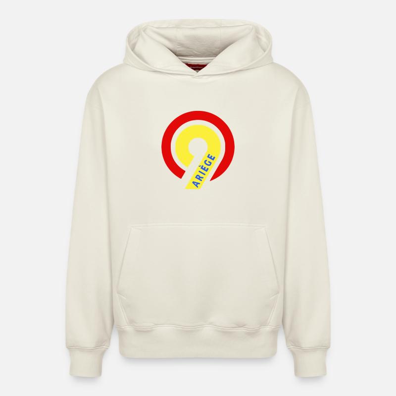 Ariège 09 - Relaxed Unisex Organic Hoodie – von SPREAD - Naturweiß
