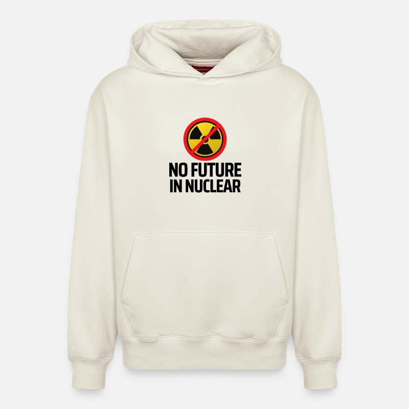Pas d’énergie nucléaire - Sweat à capuche unisexe décontracté en coton biologique – de SPREAD - blanc cassé