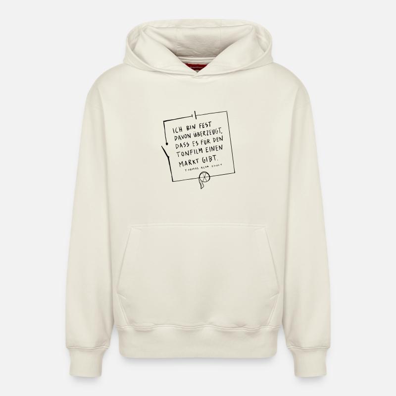 Thomas Edison Schaltkreis - Relaxed Unisex Organic Hoodie – von SPREAD - Naturweiß
