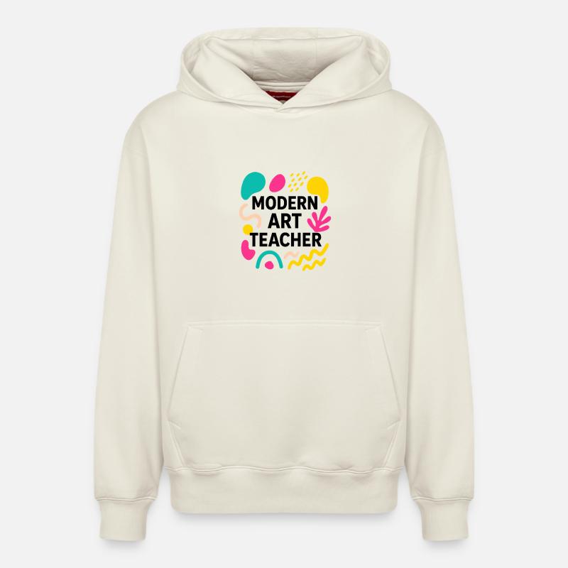 Art moderne - Sweat à capuche unisexe décontracté en coton biologique – de SPREAD - blanc cassé