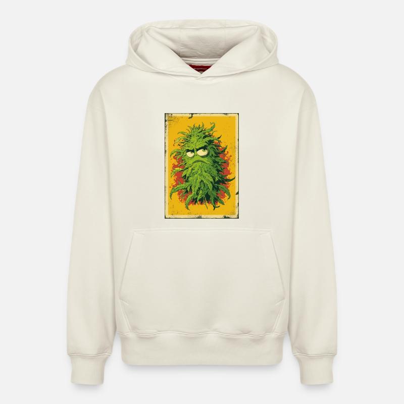Grummelblatt Pop Art Cannabis - Sweat à capuche unisexe décontracté en coton biologique – de SPREAD - blanc cassé