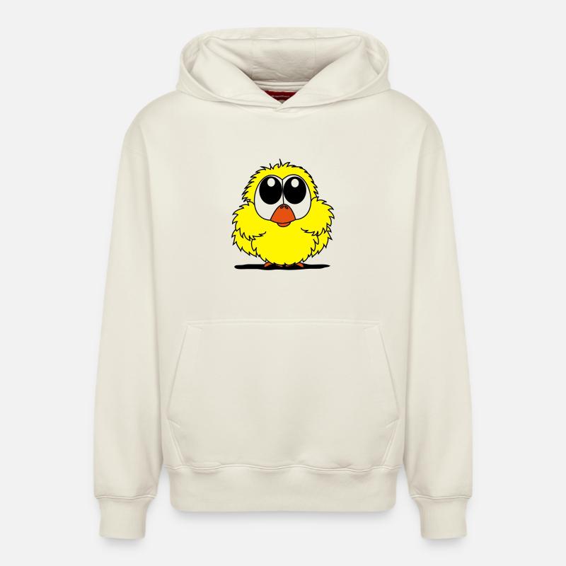oiseau - Sweat à capuche unisexe décontracté en coton biologique – de SPREAD - blanc cassé