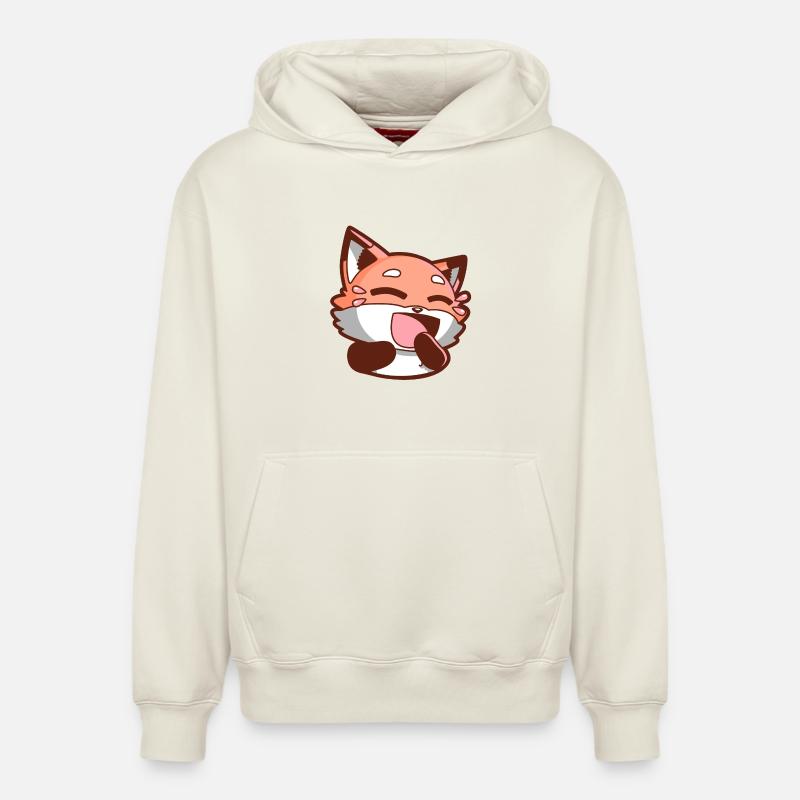Renard Renard - Sweat à capuche unisexe décontracté en coton biologique – de SPREAD - blanc cassé