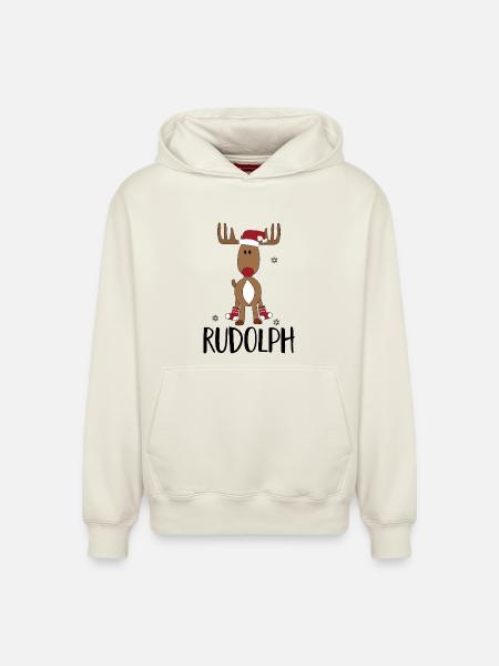 Noël - Sweat à capuche unisexe décontracté en coton biologique – de SPREAD - blanc cassé