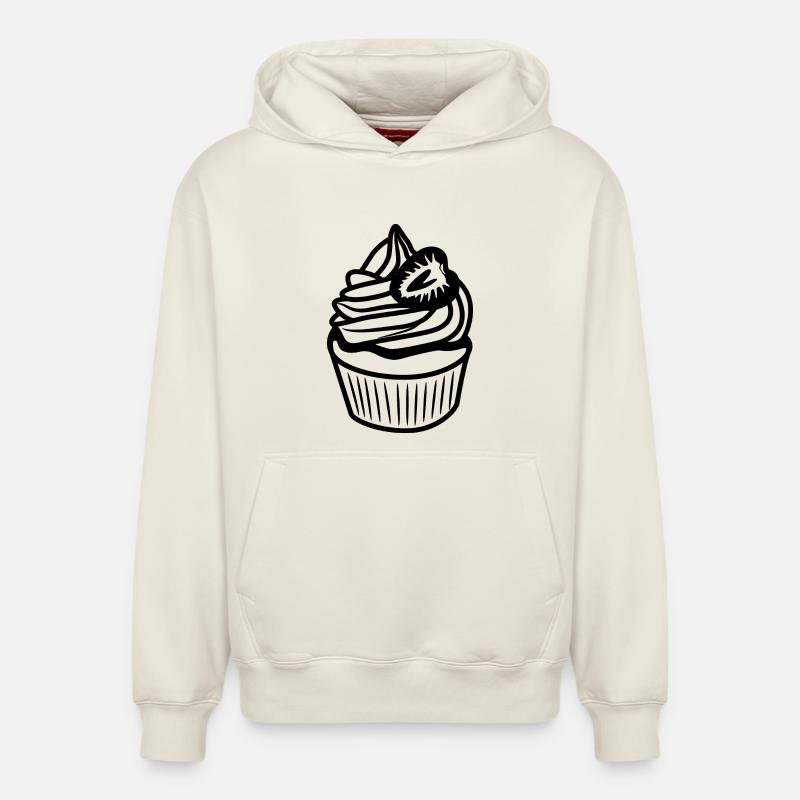 Tarte - Sweat à capuche unisexe décontracté en coton biologique – de SPREAD - blanc cassé