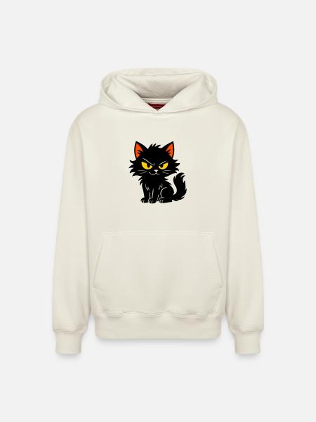 Chaton doux - Sweat à capuche unisexe décontracté en coton biologique – de SPREAD - blanc cassé