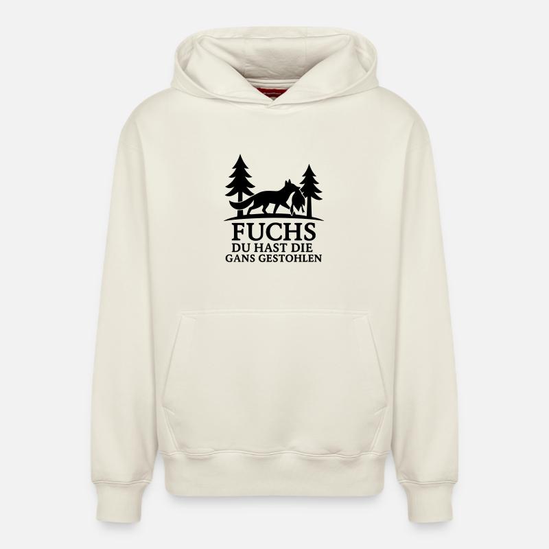fuchs gans gestohlen - Relaxed Unisex Organic Hoodie – von SPREAD - Naturweiß