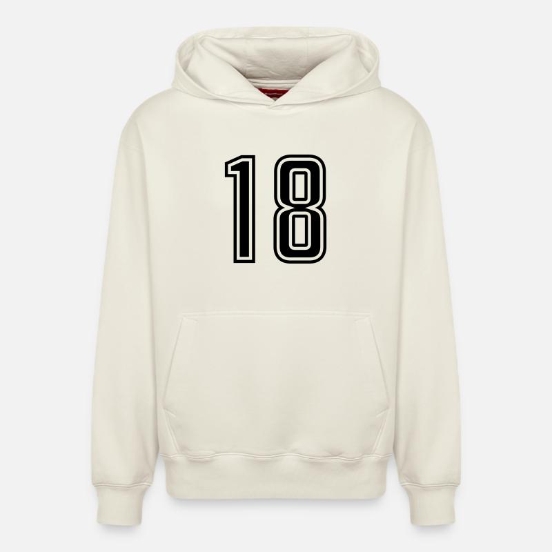 18 - Sweat à capuche unisexe décontracté en coton biologique – de SPREAD - blanc cassé