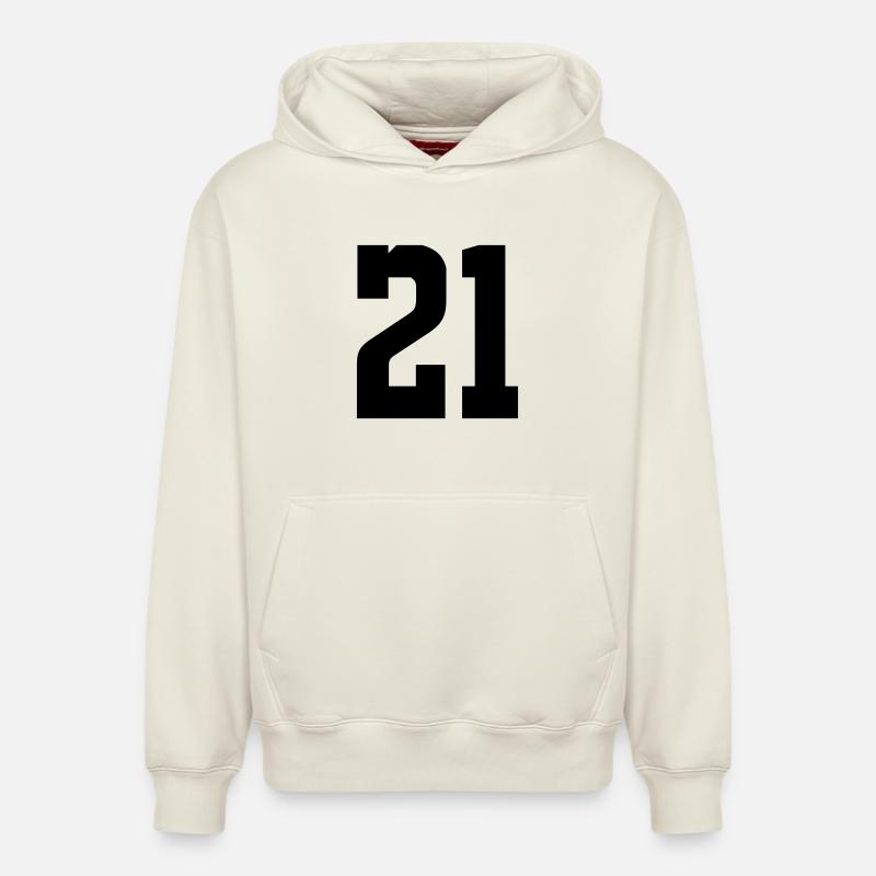 21 - Sweat à capuche unisexe décontracté en coton biologique – de SPREAD - blanc cassé