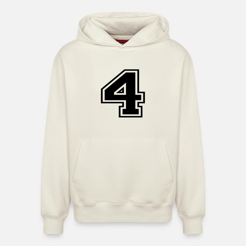 4 - Relaxed Unisex Organic Hoodie – von SPREAD - Naturweiß