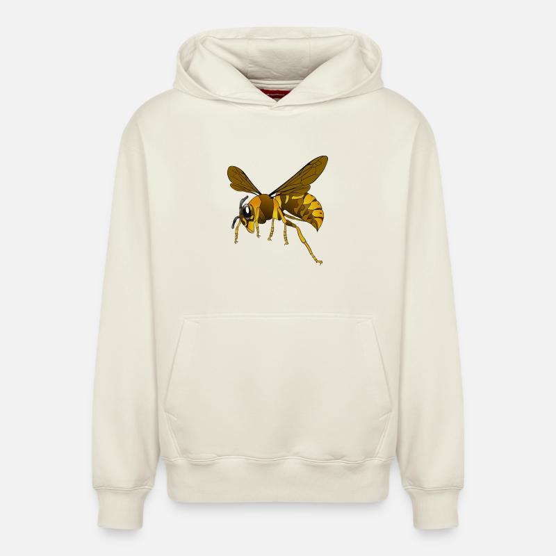 hornet - Sweat à capuche unisexe décontracté en coton biologique – de SPREAD - blanc cassé