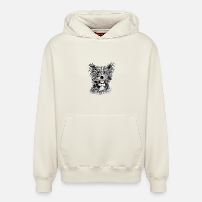 Pumi - Sweat à capuche unisexe décontracté en coton biologique – de SPREAD - blanc cassé