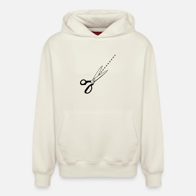 Pattern cutting logo tailor - Relaxed Unisex Organic Hoodie – by SPREAD - off white