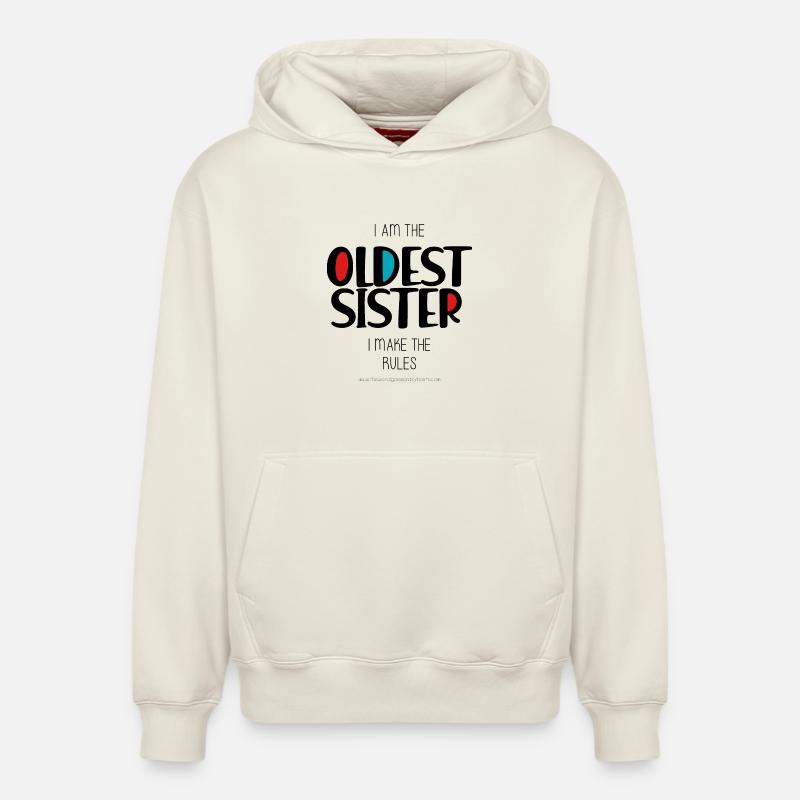 Älteste Schwester - Relaxed Unisex Organic Hoodie – von SPREAD - Naturweiß