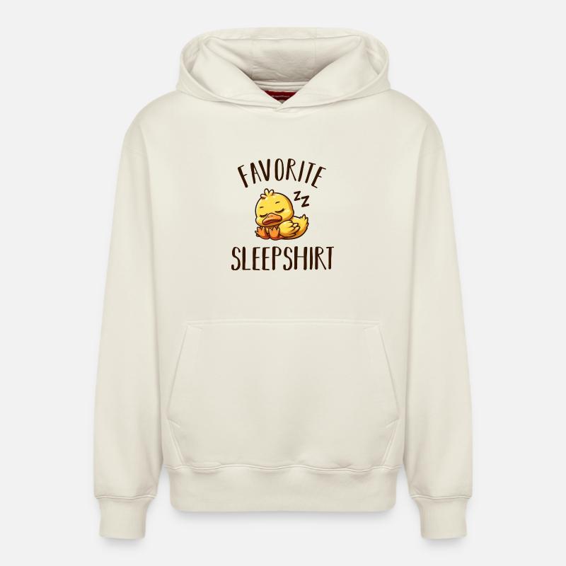Canard endormi - Sweat à capuche unisexe décontracté en coton biologique – de SPREAD - blanc cassé