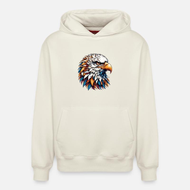Aigle - Sweat à capuche unisexe décontracté en coton biologique – de SPREAD - blanc cassé