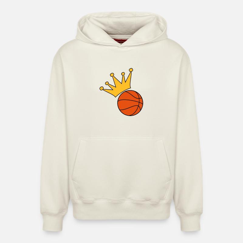 Basketball - Sweat à capuche unisexe décontracté en coton biologique – de SPREAD - blanc cassé