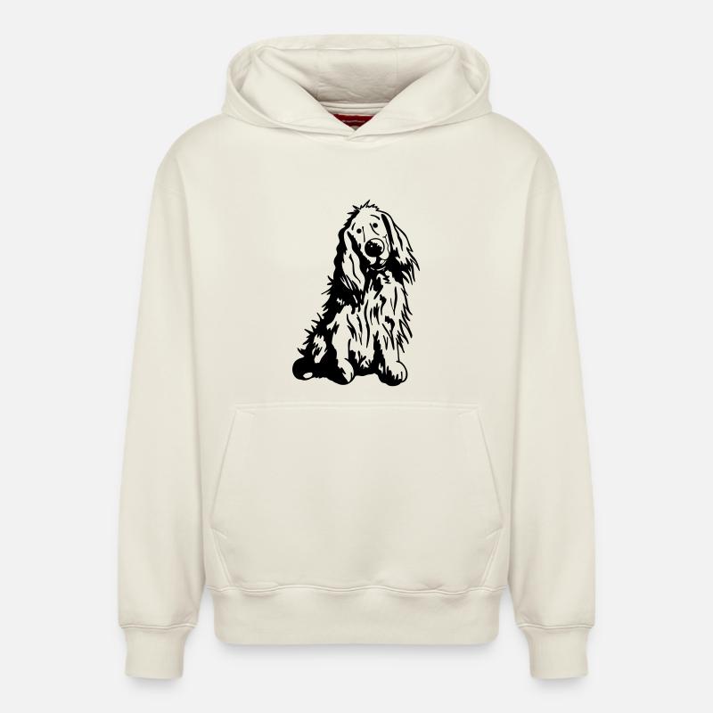 Verträumter Cocker Spaniel - Relaxed Unisex Organic Hoodie – von SPREAD - Naturweiß