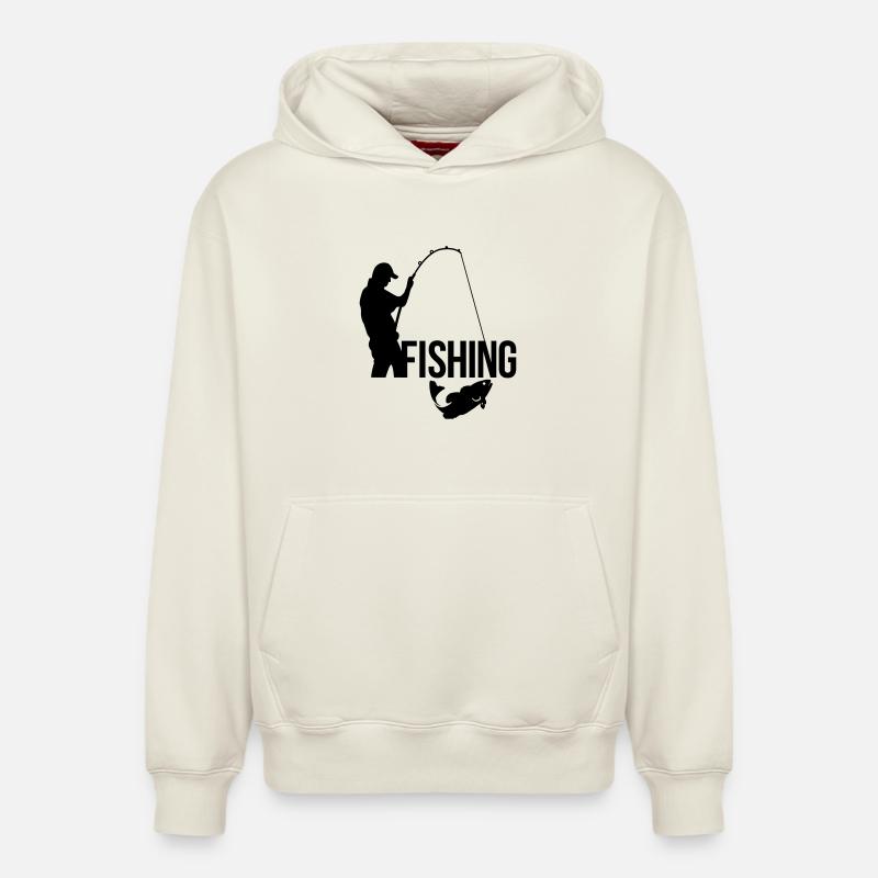 Fischerei - Relaxed Unisex Organic Hoodie – von SPREAD - Naturweiß