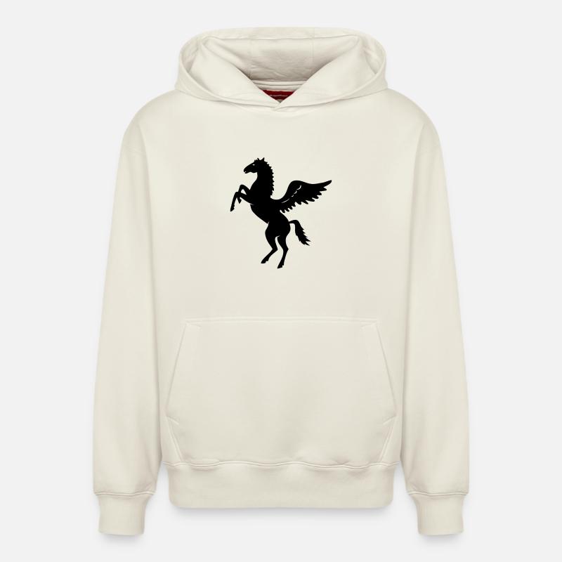 pegassus - Sweat à capuche unisexe décontracté en coton biologique – de SPREAD - blanc cassé