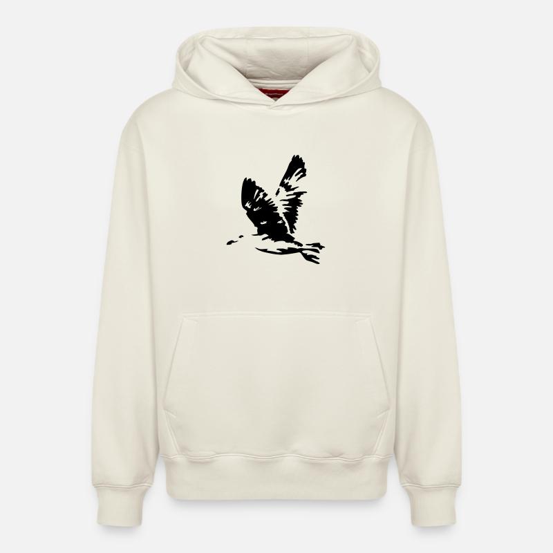 mouette - Sweat à capuche unisexe décontracté en coton biologique – de SPREAD - blanc cassé