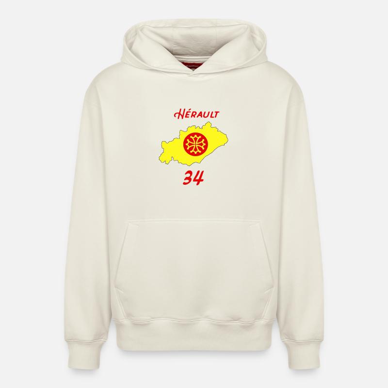 Hérault - Relaxed Unisex Organic Hoodie – von SPREAD - Naturweiß