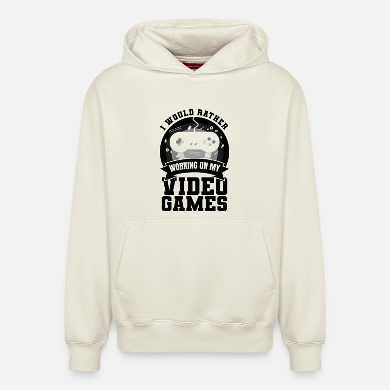 Game Dev - Relaxed Unisex Organic Hoodie – von SPREAD - Naturweiß