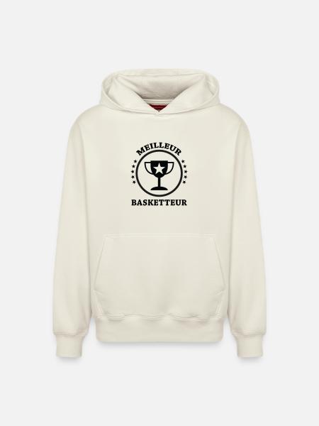 Best Basketball Player - Relaxed Unisex Organic Hoodie – by SPREAD - off white