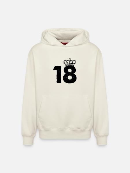 18 Crowns - Relaxed Unisex Organic Hoodie – by SPREAD - off white
