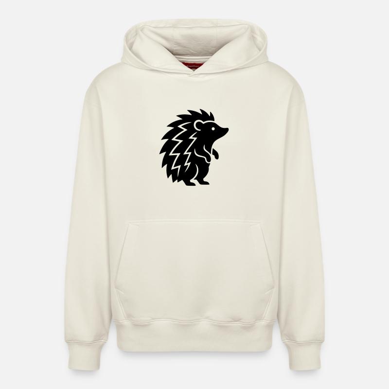 herisson - Sweat à capuche unisexe décontracté en coton biologique – de SPREAD - blanc cassé