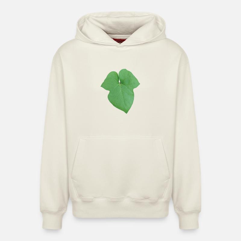 Green_Leaf_-_Tiny_Red_Spider - Relaxed Unisex Organic Hoodie – von SPREAD - Naturweiß