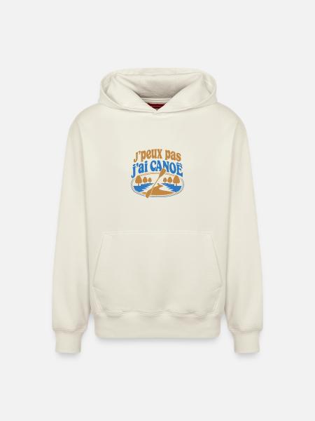 J’peux pas j’ai Canoë - Sweat à capuche unisexe décontracté en coton biologique – de SPREAD - blanc cassé