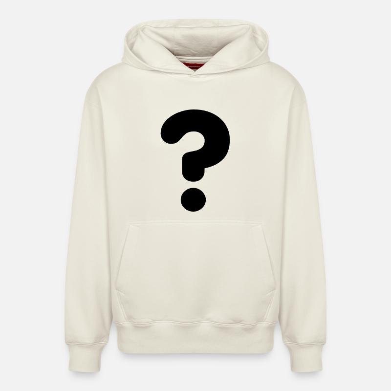 Point d’interrogation de l’image # - Sweat à capuche unisexe décontracté en coton biologique – de SPREAD - blanc cassé