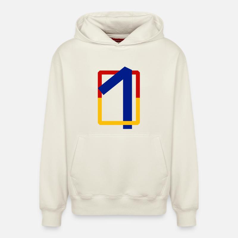 Ten angular - Relaxed Unisex Organic Hoodie – by SPREAD - off white