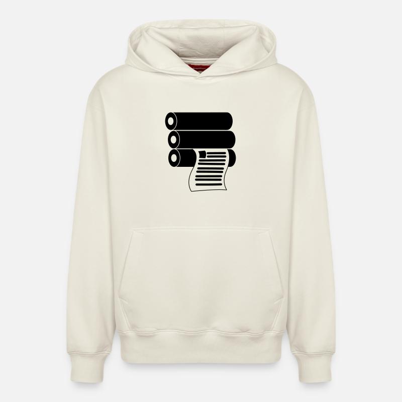 Impression du logo - Sweat à capuche unisexe décontracté en coton biologique – de SPREAD - blanc cassé