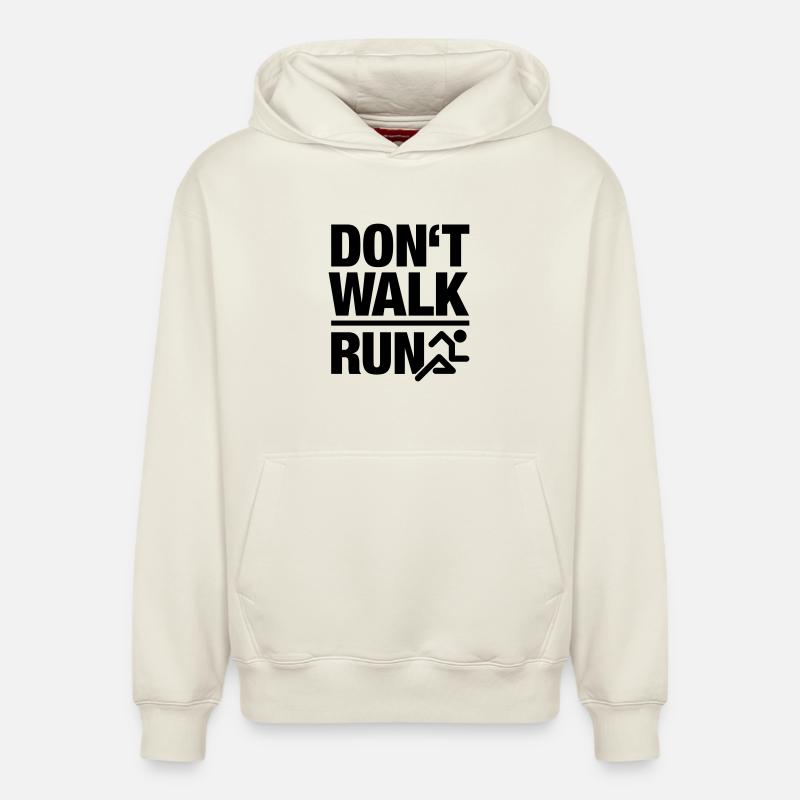 Dont walk - run - Relaxed Unisex Organic Hoodie – von SPREAD - Naturweiß
