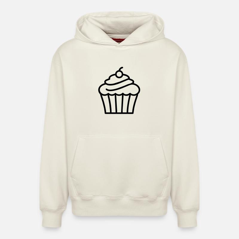 Cupcake - Relaxed Unisex Organic Hoodie – von SPREAD - Naturweiß